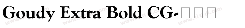 Goudy Extra Bold CG字体转换